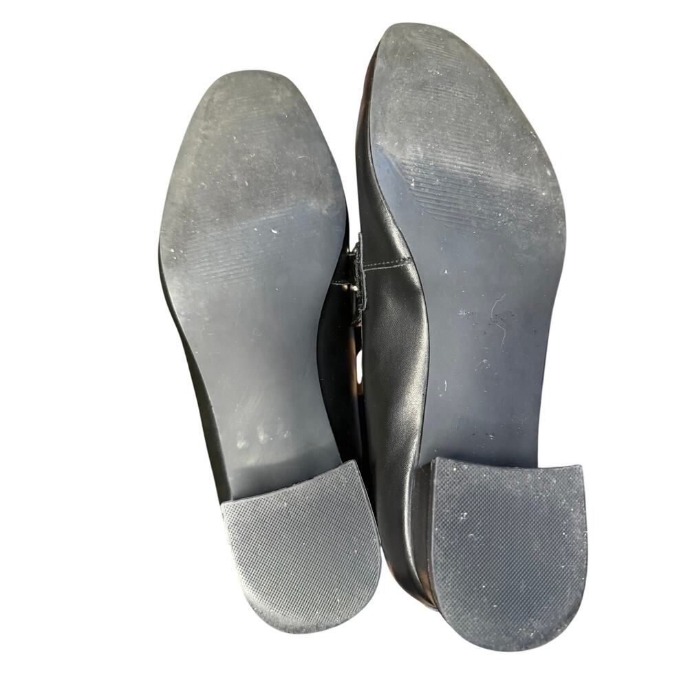 Steve Madden Hartlyn Black Leather Horsebit Loafers | Size 8.5 M | Gold Bit - Picture 6 of 7